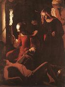 LA TOUR, Georges de The Dream of St Joseph sf oil painting on canvas